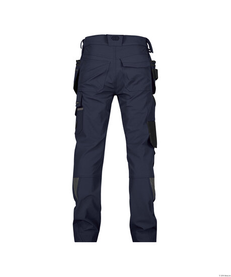 Dassy Matrix stretch holsterzakkenbroek met kniezakken