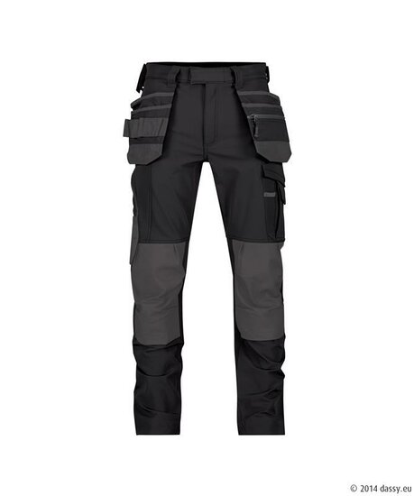 Dassy Matrix stretch holsterzakkenbroek met kniezakken